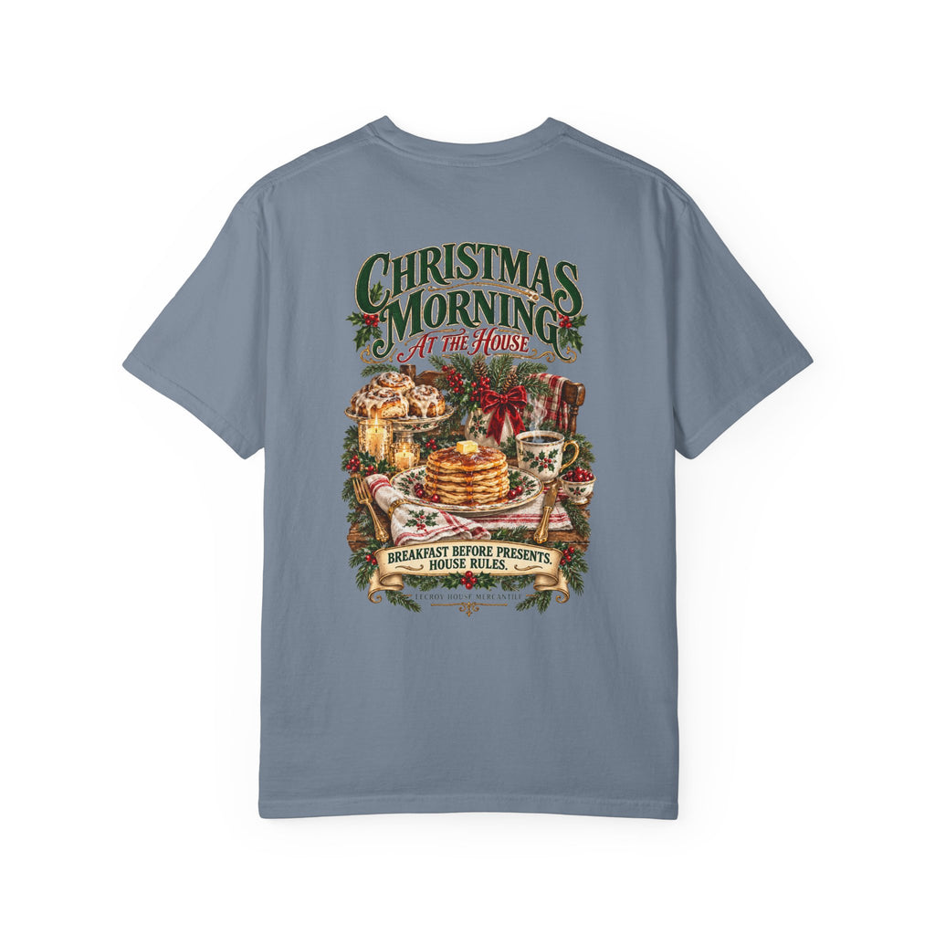 Christmas Morning Tee — Holiday Breakfast & Presents Graphic T-Shirt