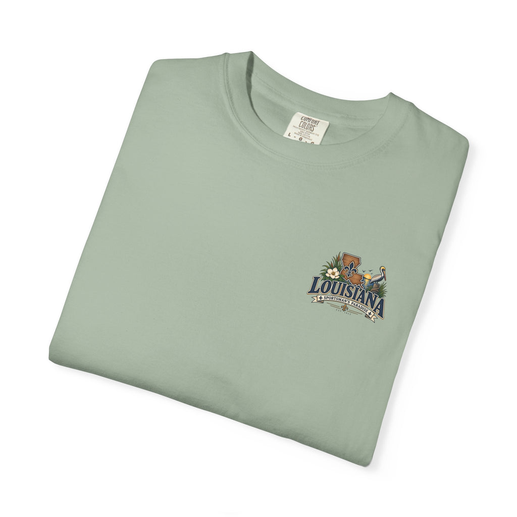 Louisiana Scenic T‑Shirt — State Souvenir Tee (Bayou, Jazz & Cajun Design)