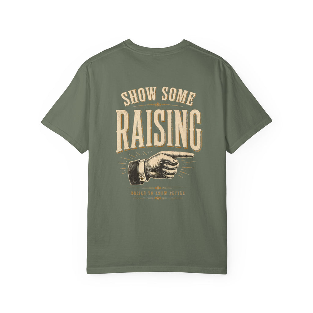 Show Some Raising T-Shirt — Vintage Pointing Hand Family Pride Tee