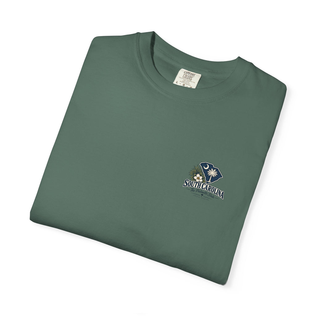 South Carolina Palmetto State T-Shirt — Scenic Beach Sunset Souvenir