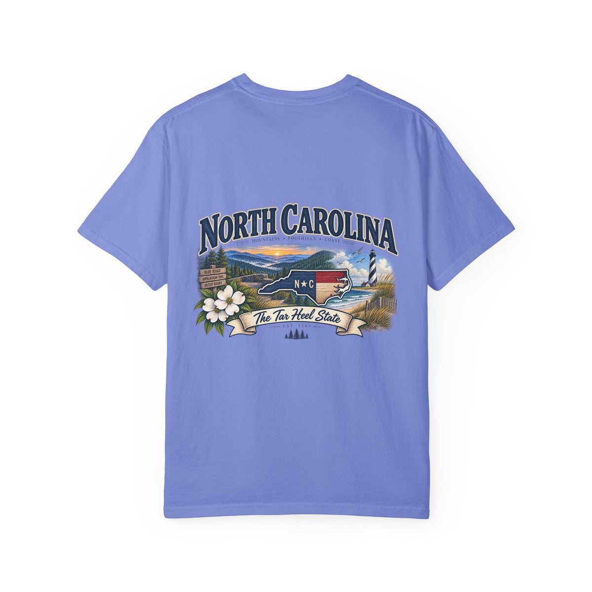 North Carolina State T-Shirt – 'The Tar Heel State' Scenic Tee