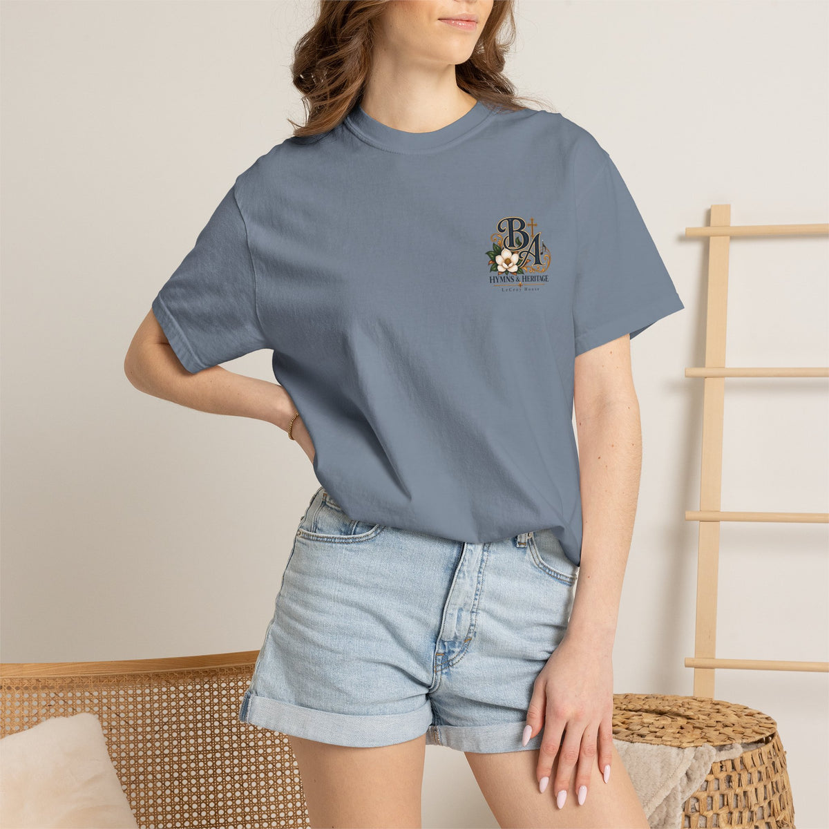 Blessed Assurance T-Shirt — "Jesus Is Mine" Floral Christian Tee