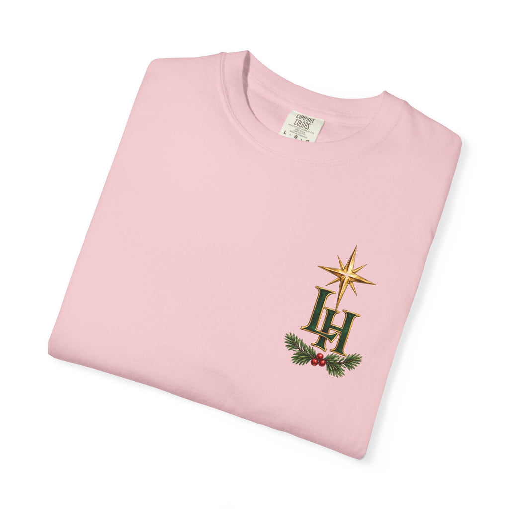Christmas T-Shirt — "All Is Calm, All Is Bright" Church Scene Holiday Tee