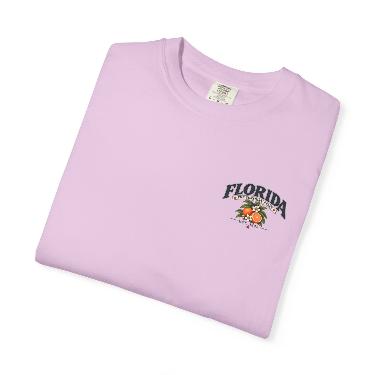 Florida Vintage Beach T-Shirt — Retro Sunset Palm & Orange Graphic