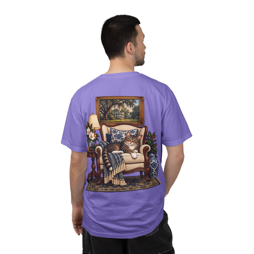 T-Shirt — Cozy Cat Lounge Graphic ("House Cat")