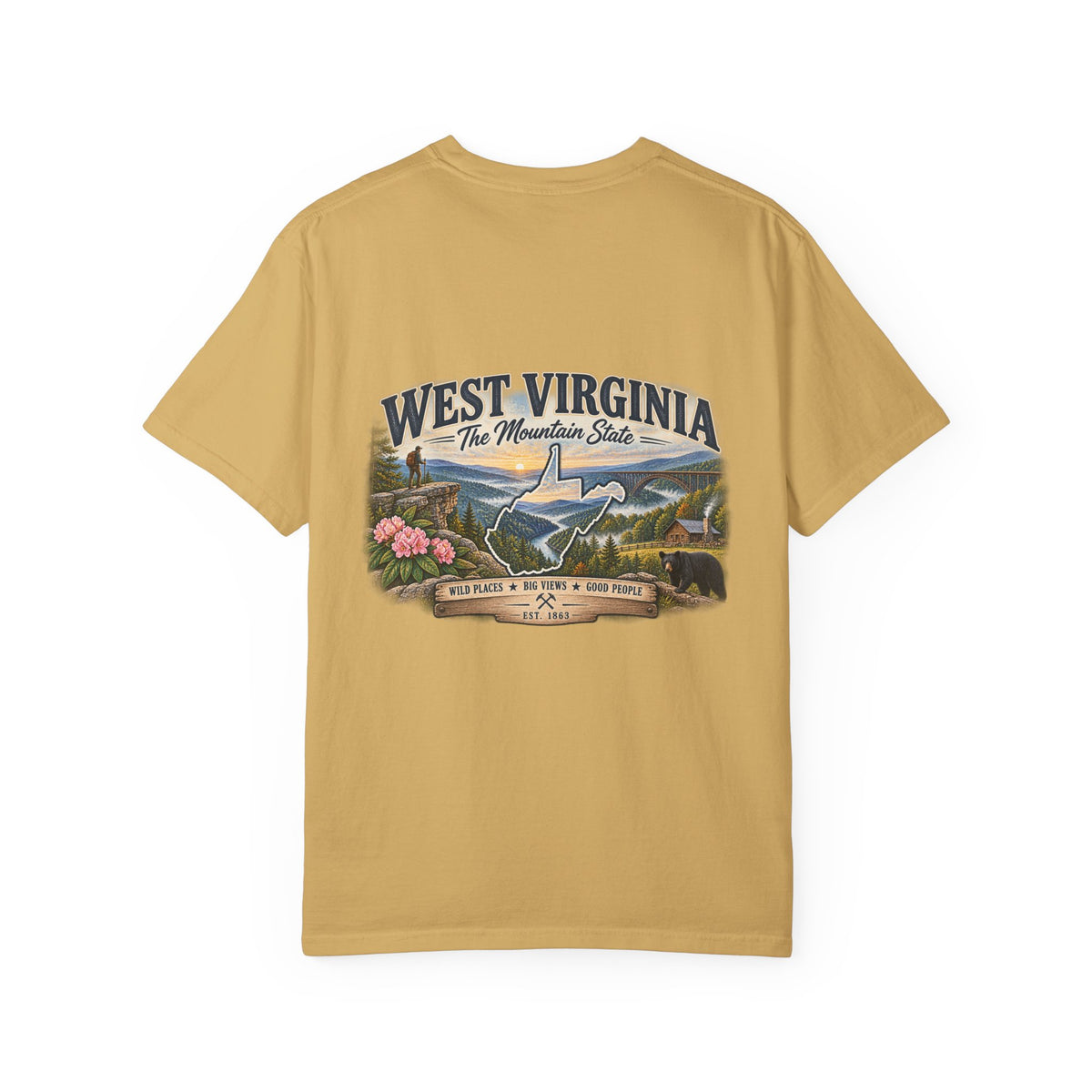 West Virginia Mountain State T-Shirt — Scenic State Pride Tee