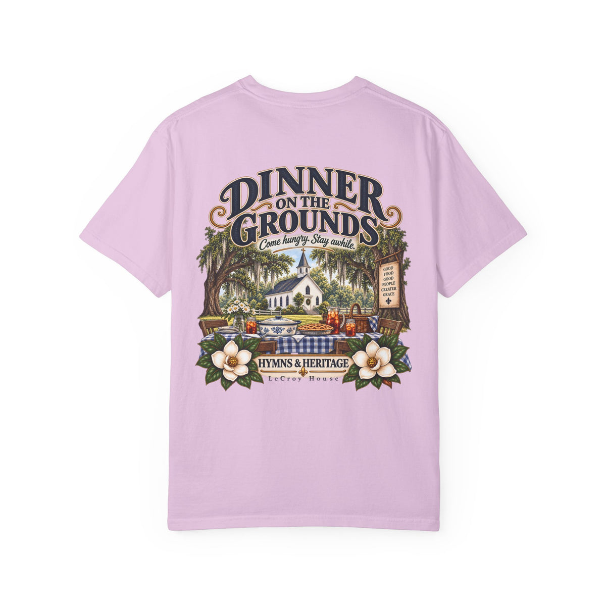 Dinner on the Grounds T-Shirt — Hymns & Heritage Southern Church Festival Tee
