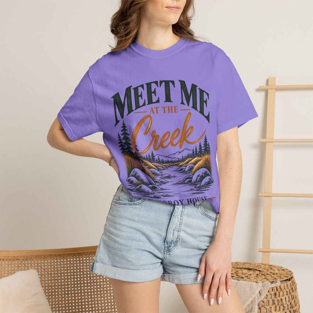 Meet Me at the Creek T-Shirt — Vintage Nature Graphic Tee for Outdoors Lovers
