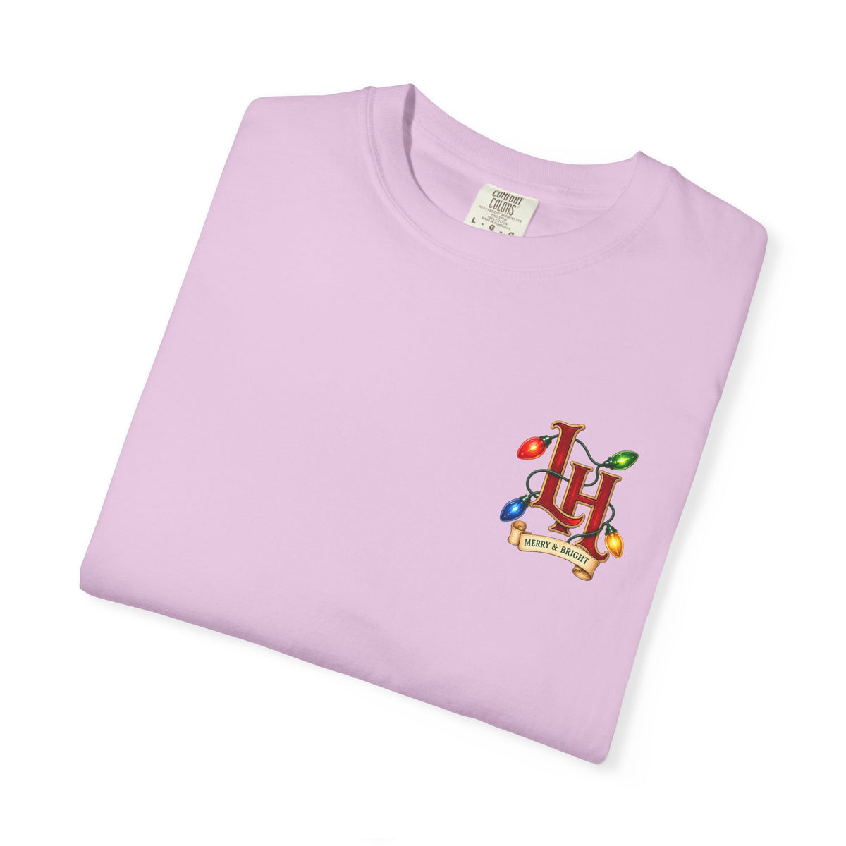 Merry & Bright Holiday T-Shirt — Christmas Lights Graphic Tee