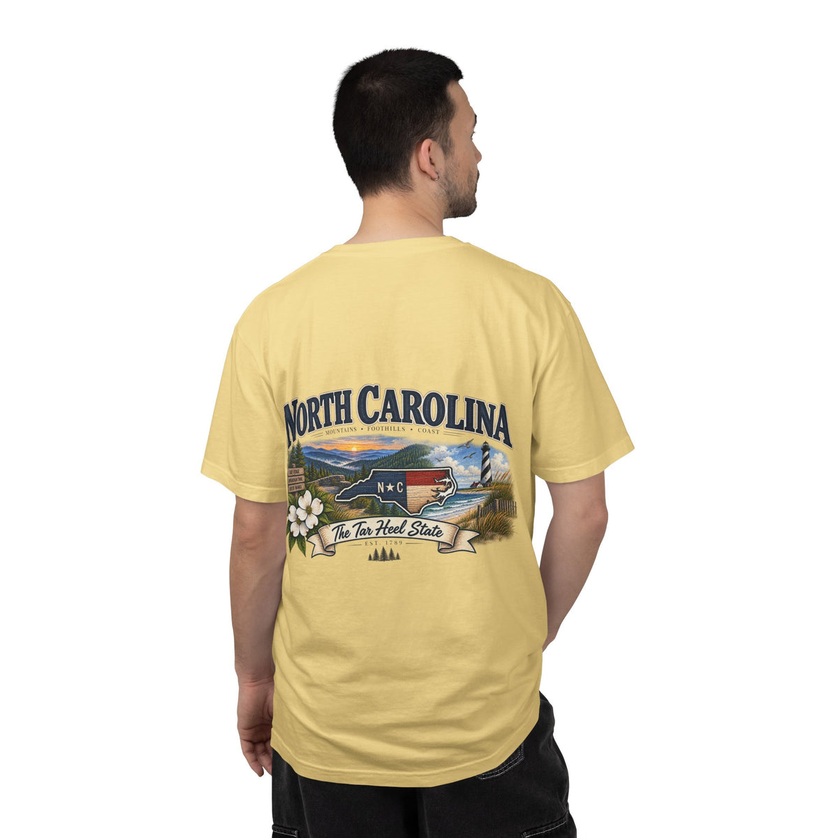 North Carolina State T-Shirt – 'The Tar Heel State' Scenic Tee