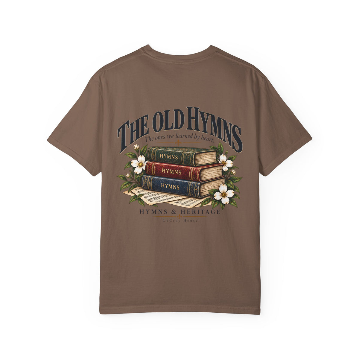 The Old Hymns T-Shirt — Vintage Hymnal Stack Christian Music Tee