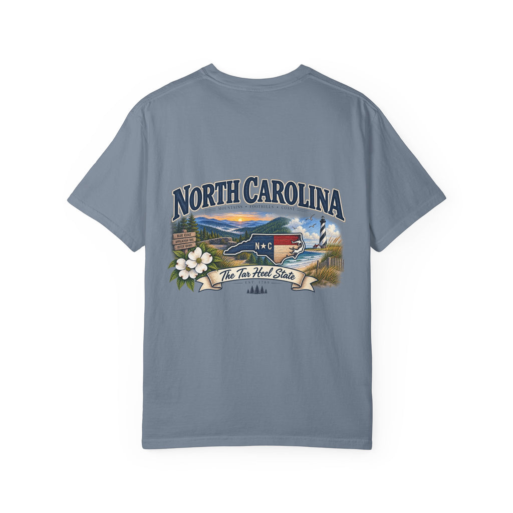 North Carolina State T-Shirt – 'The Tar Heel State' Scenic Tee
