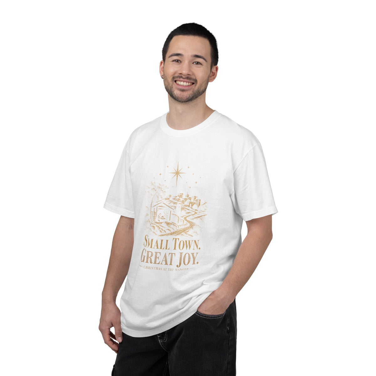 Small Town, Great Joy T‑Shirt — Vintage Christmas Holiday Tee