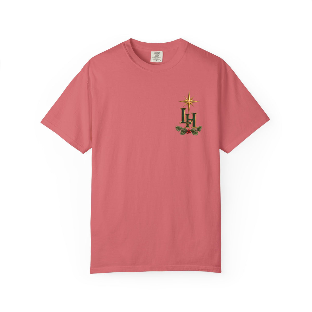 Christmas T-Shirt — "All Is Calm, All Is Bright" Church Scene Holiday Tee