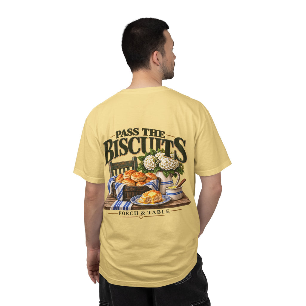 Pass the Biscuits T-Shirt — Porch & Table Southern Comfort Graphic Tee