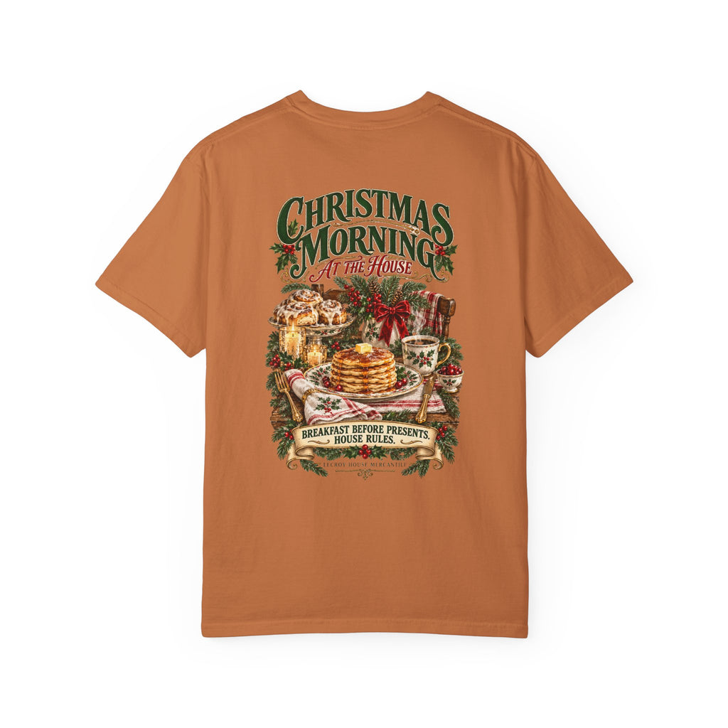 Christmas Morning Tee — Holiday Breakfast & Presents Graphic T-Shirt