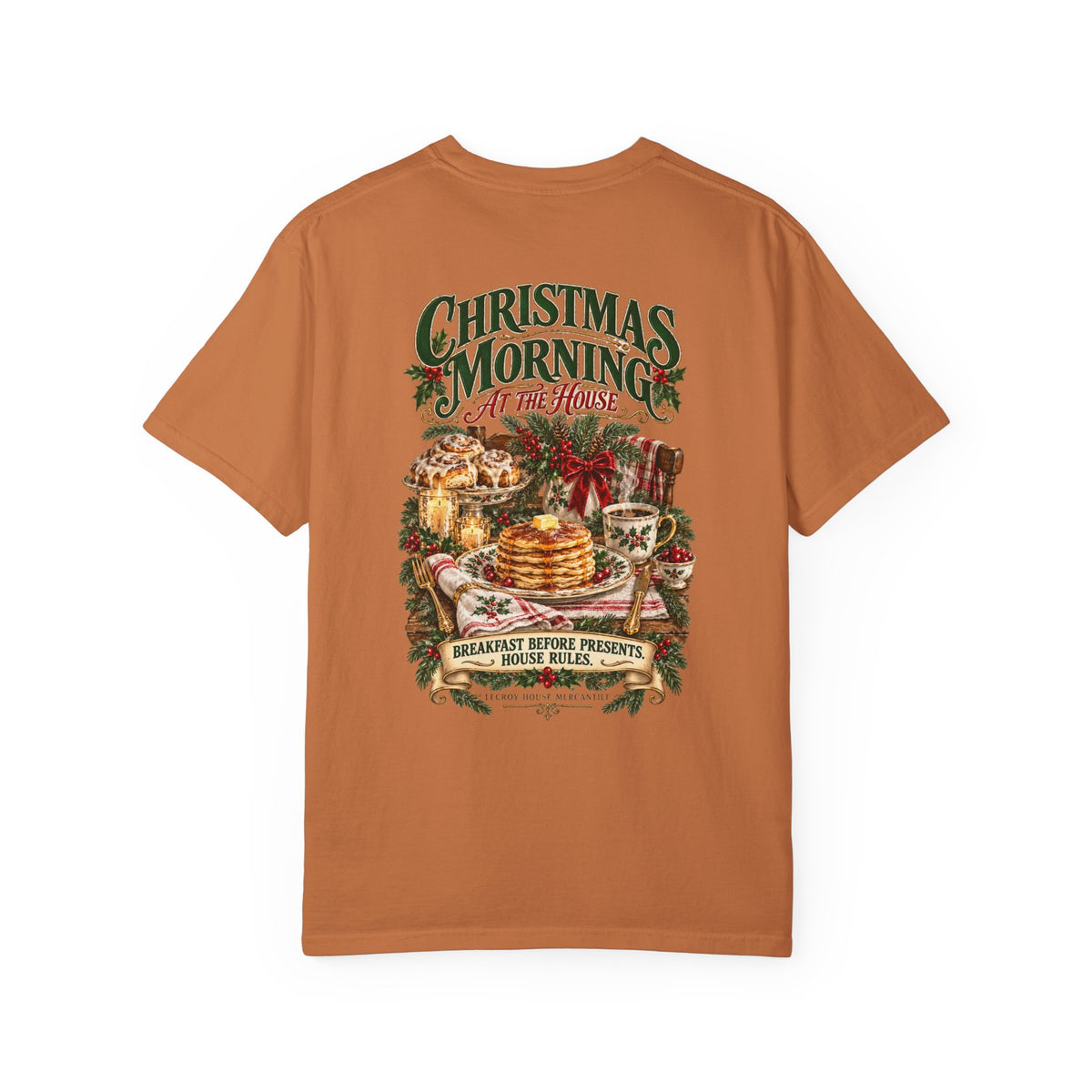 Christmas Morning Tee — Holiday Breakfast & Presents Graphic T-Shirt