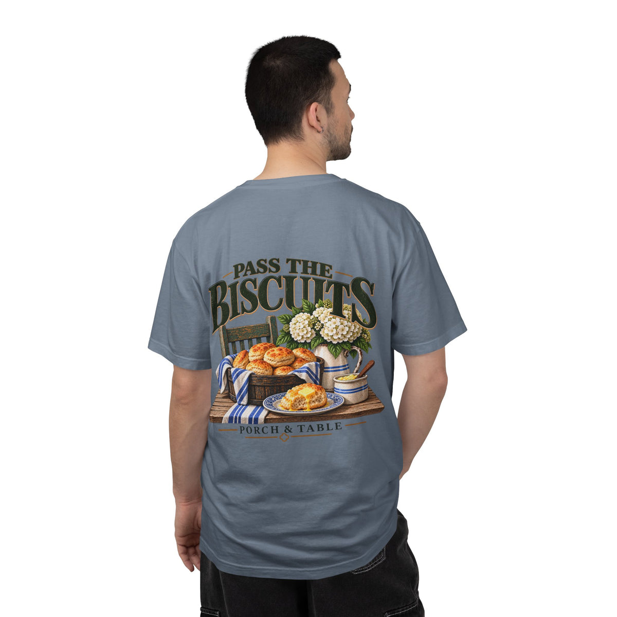 Pass the Biscuits T-Shirt — Porch & Table Southern Comfort Graphic Tee