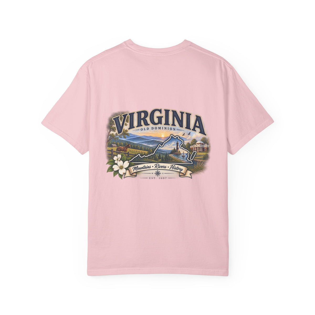 Virginia Scenic T-Shirt — Retro State Pride Design