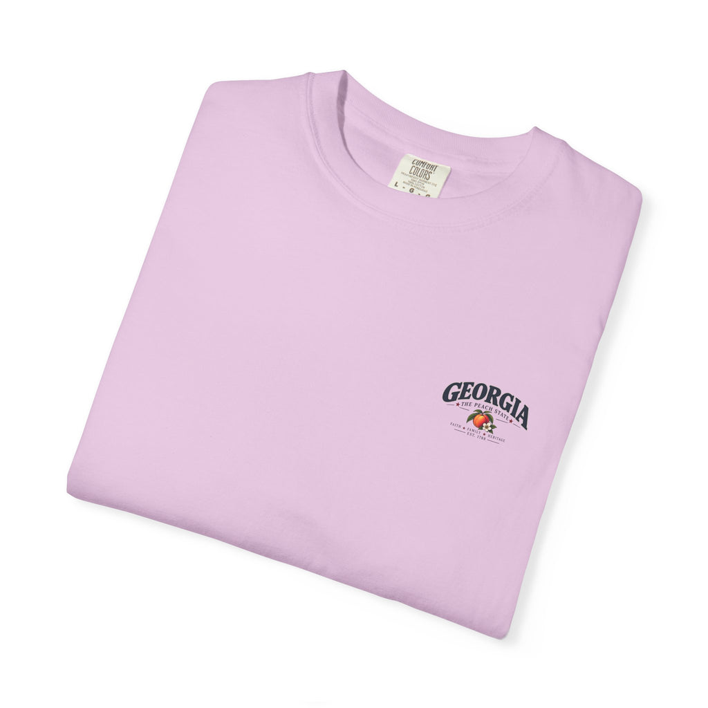 Georgia State T-Shirt — 'The Peach State' Scenic Back Print