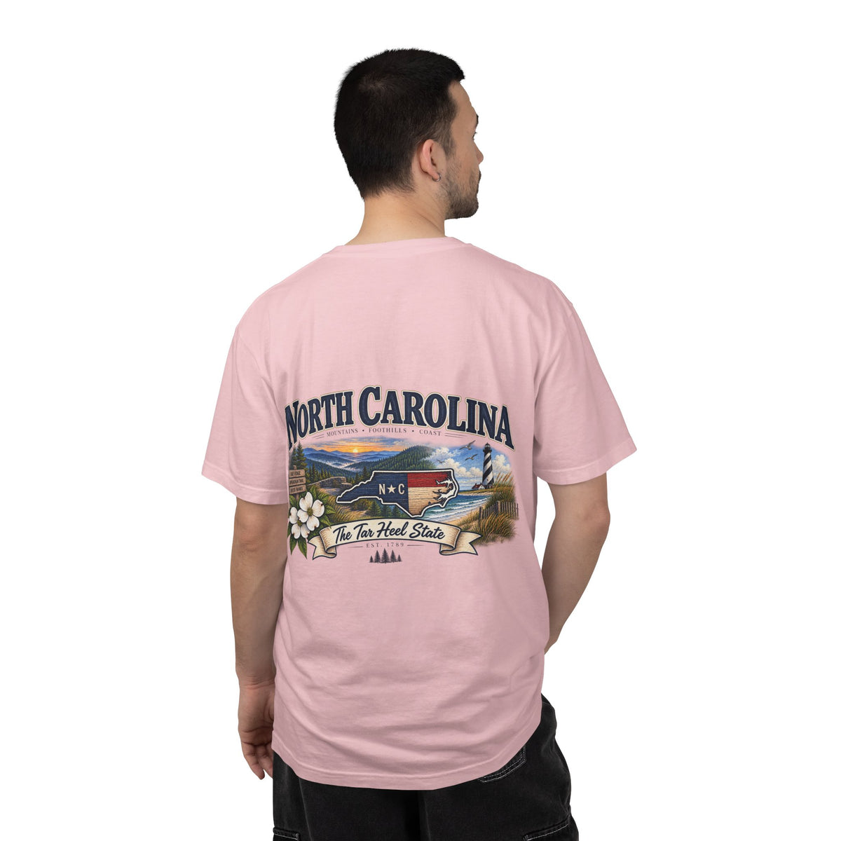 North Carolina State T-Shirt – 'The Tar Heel State' Scenic Tee