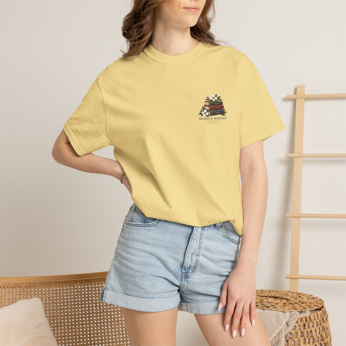 The Old Hymns T-Shirt — Vintage Hymnal Stack Christian Music Tee