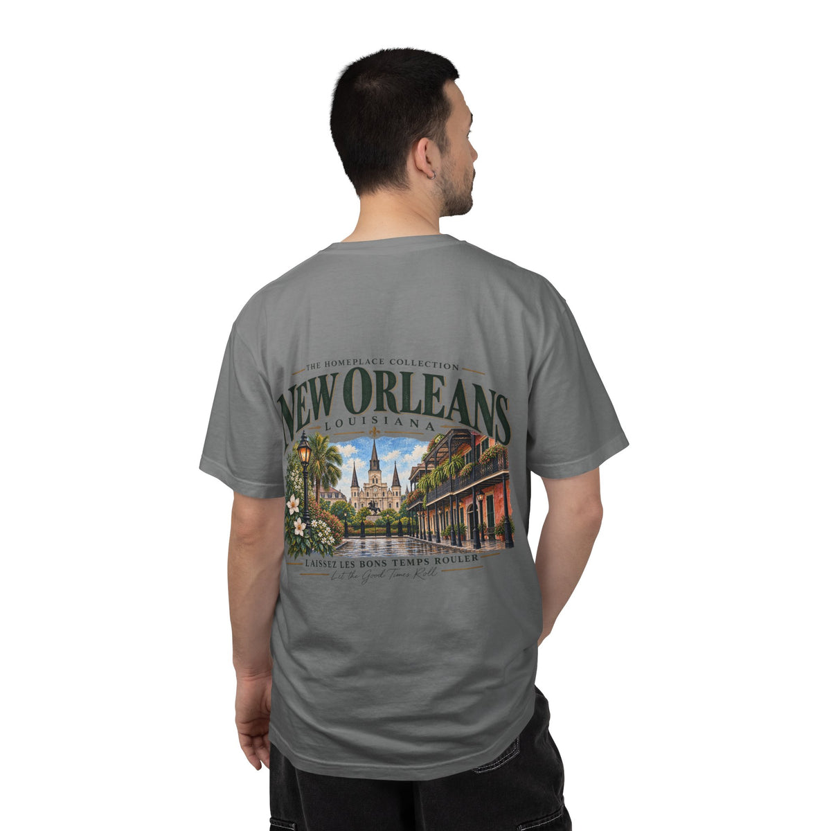 New Orleans T-Shirt - Vintage Cityscape Tee with “New Orleans Louisiana” Design