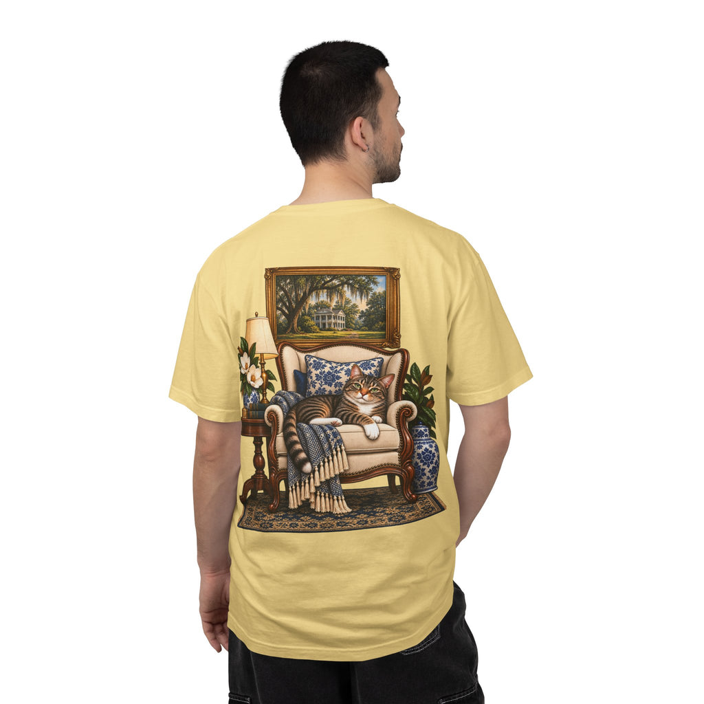 T-Shirt — Cozy Cat Lounge Graphic ("House Cat")