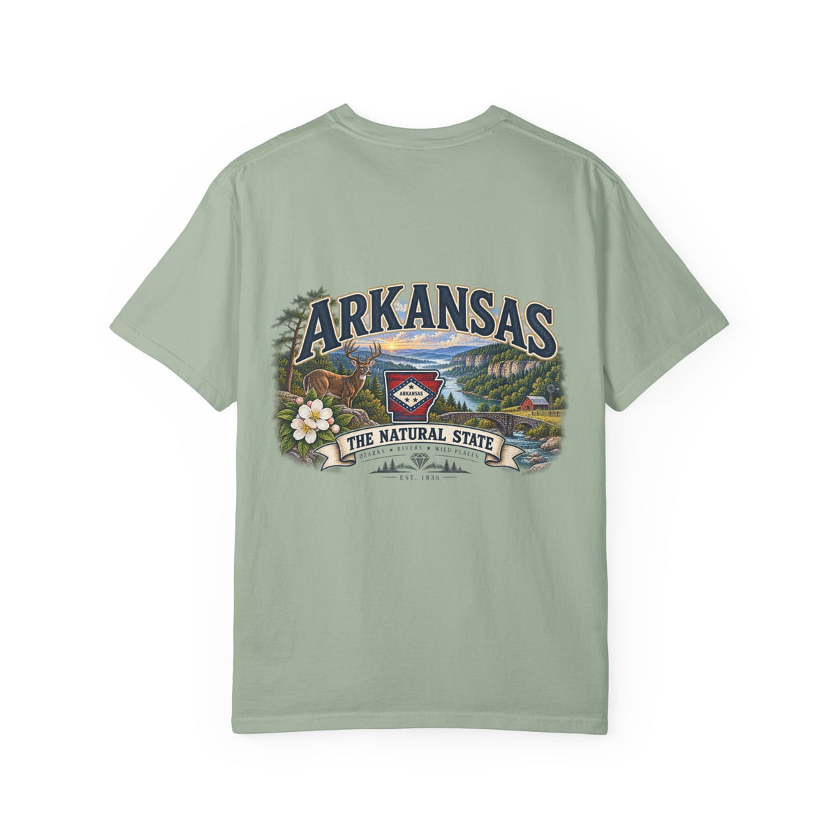 Arkansas The Natural State T-Shirt — Scenic State Pride Tee
