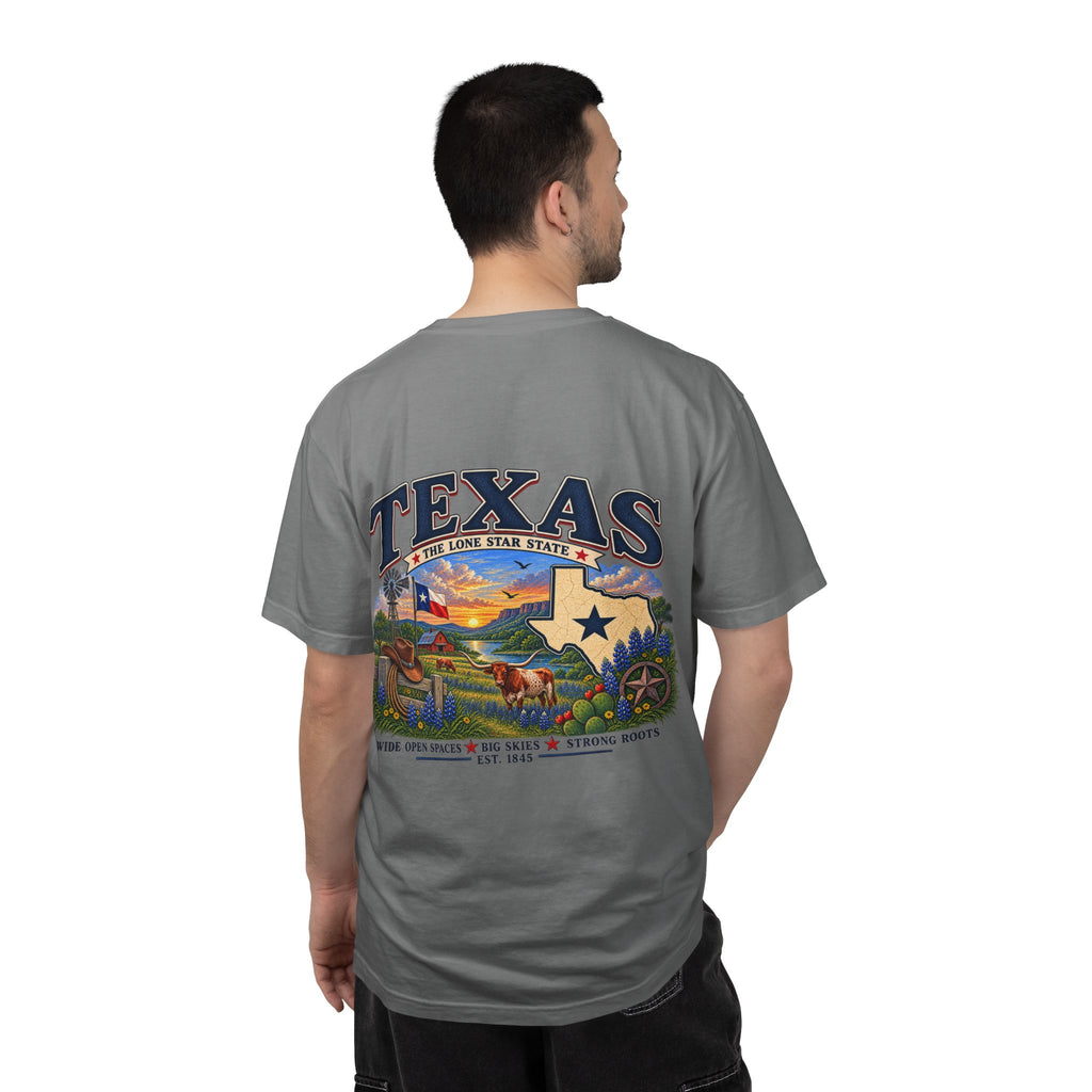 Texas Vintage Graphic T-Shirt — Lone Star State Scenic Design