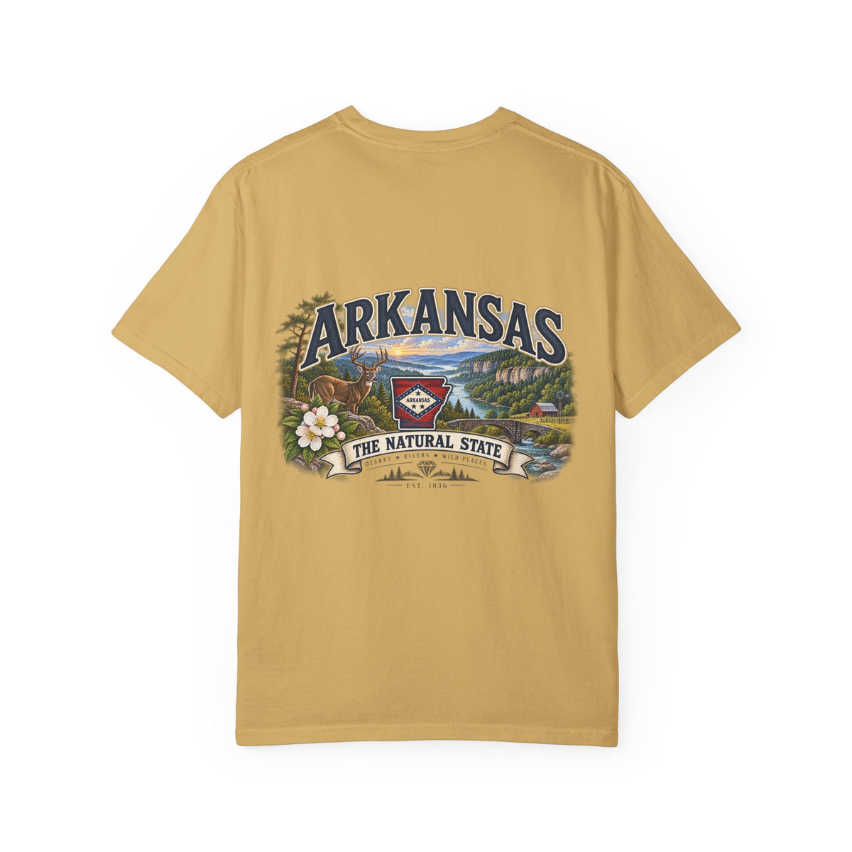 Arkansas The Natural State T-Shirt — Scenic State Pride Tee