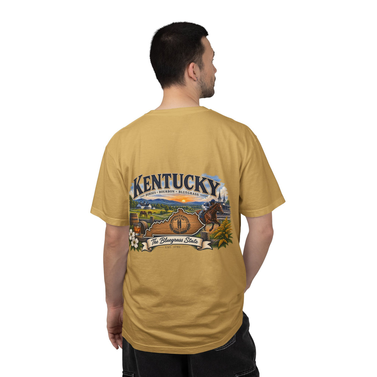 Kentucky Scenic Horseback T-Shirt — The Bluegrass State Graphic Tee