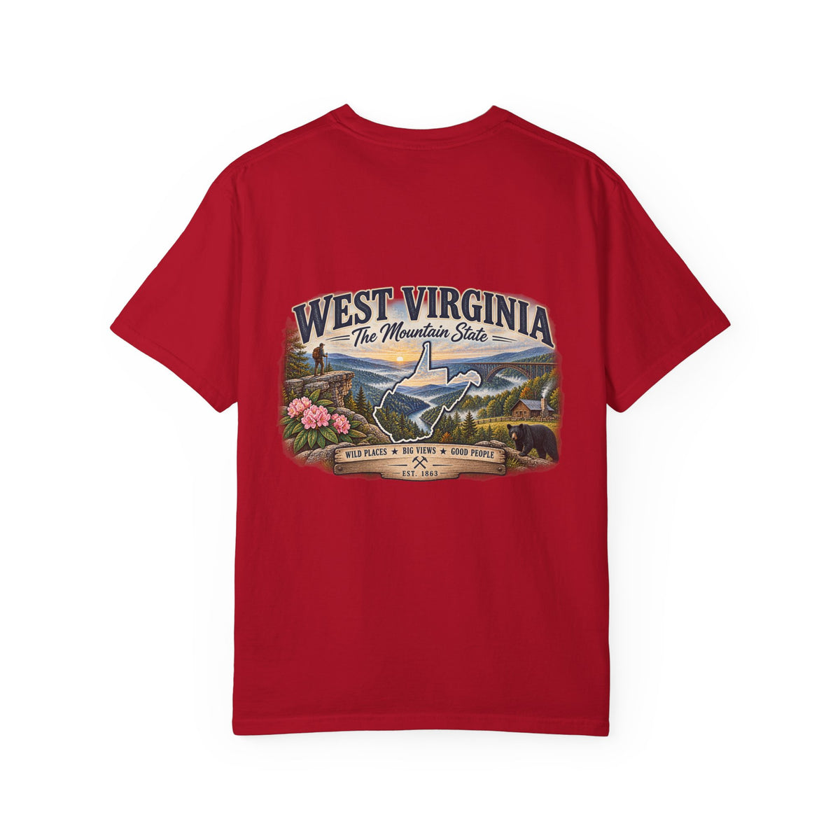 West Virginia Mountain State T-Shirt — Scenic State Pride Tee
