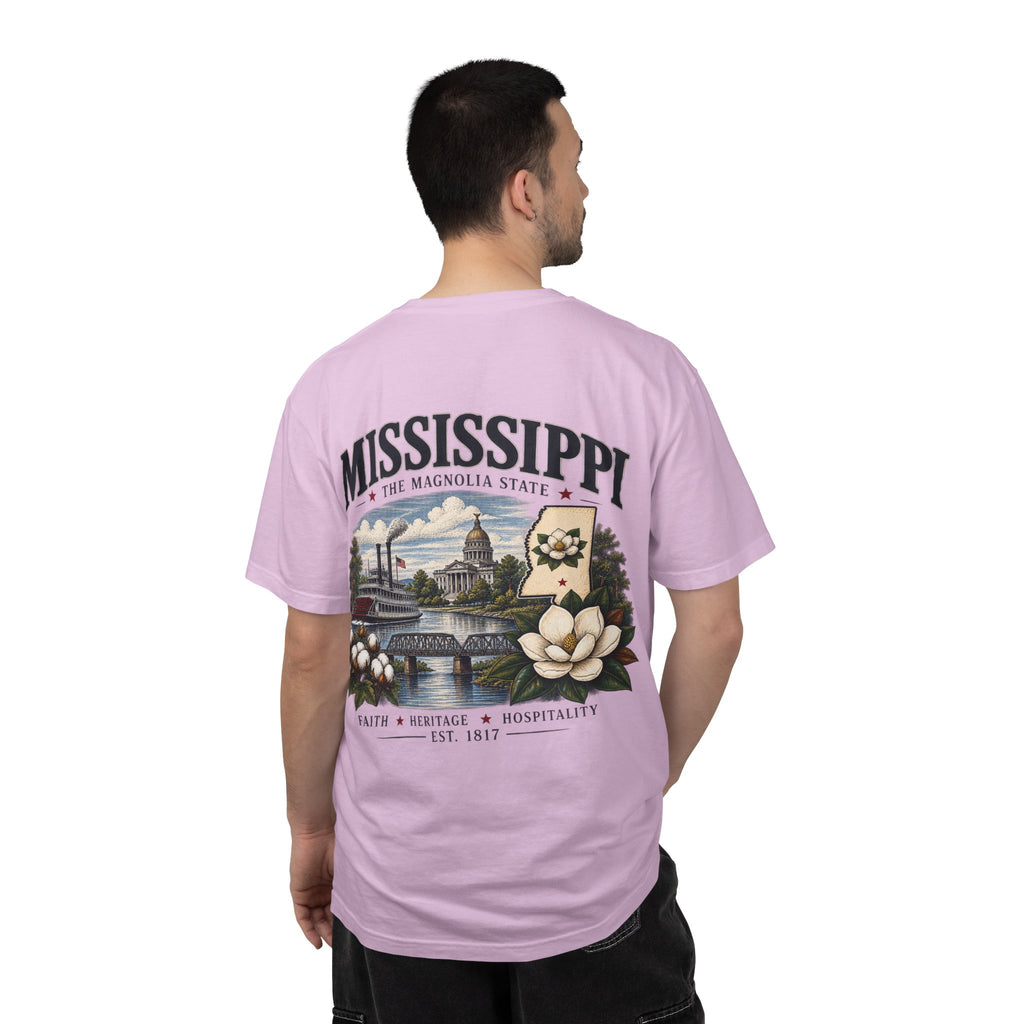 Mississippi Magnolia State T-Shirt — State Capitol & River Graphic