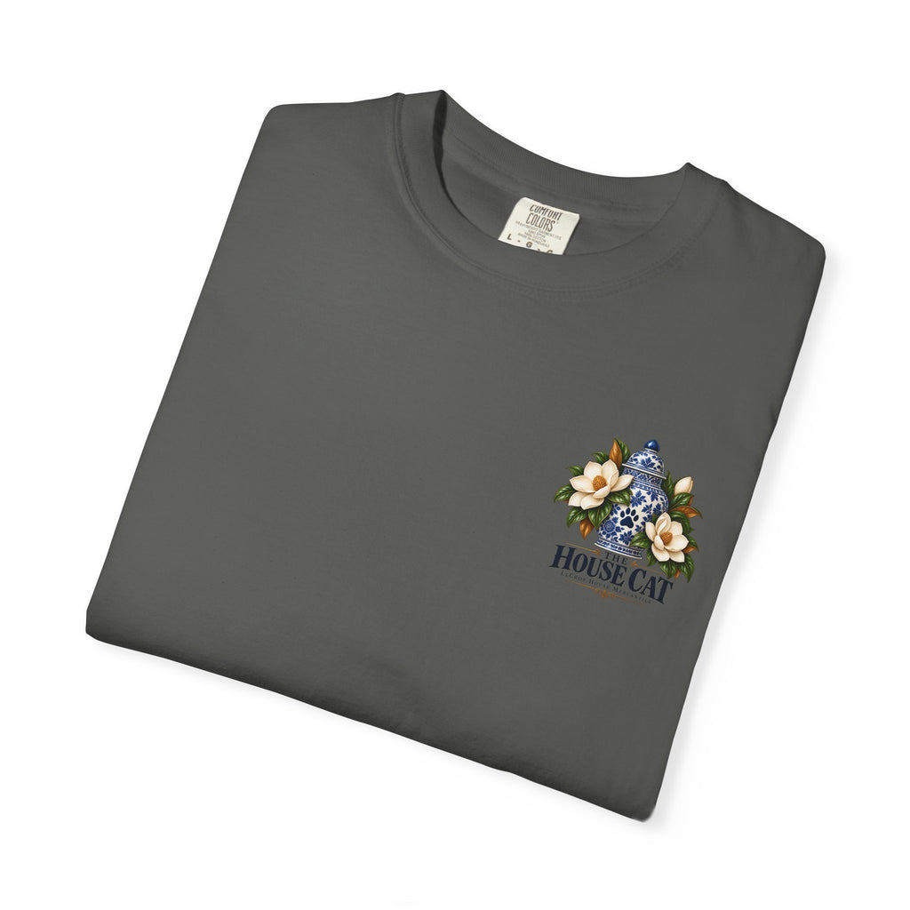 T-Shirt — Cozy Cat Lounge Graphic ("House Cat")