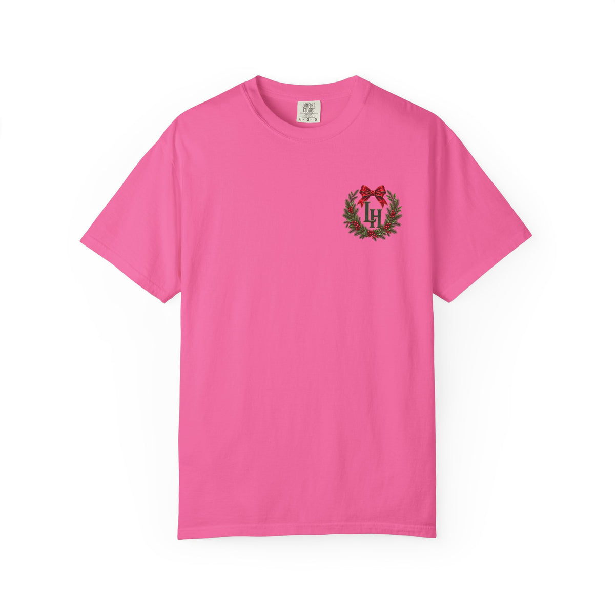 Christmas Wreath Holiday T-Shirt — "Company's Coming" Vintage House Christmas Tee