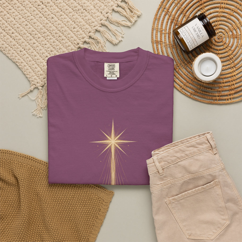 The Light Came Down T-Shirt — Nativity Christmas Star Tee
