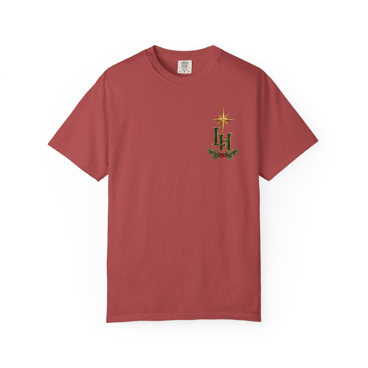 Christmas T-Shirt — "All Is Calm, All Is Bright" Church Scene Holiday Tee