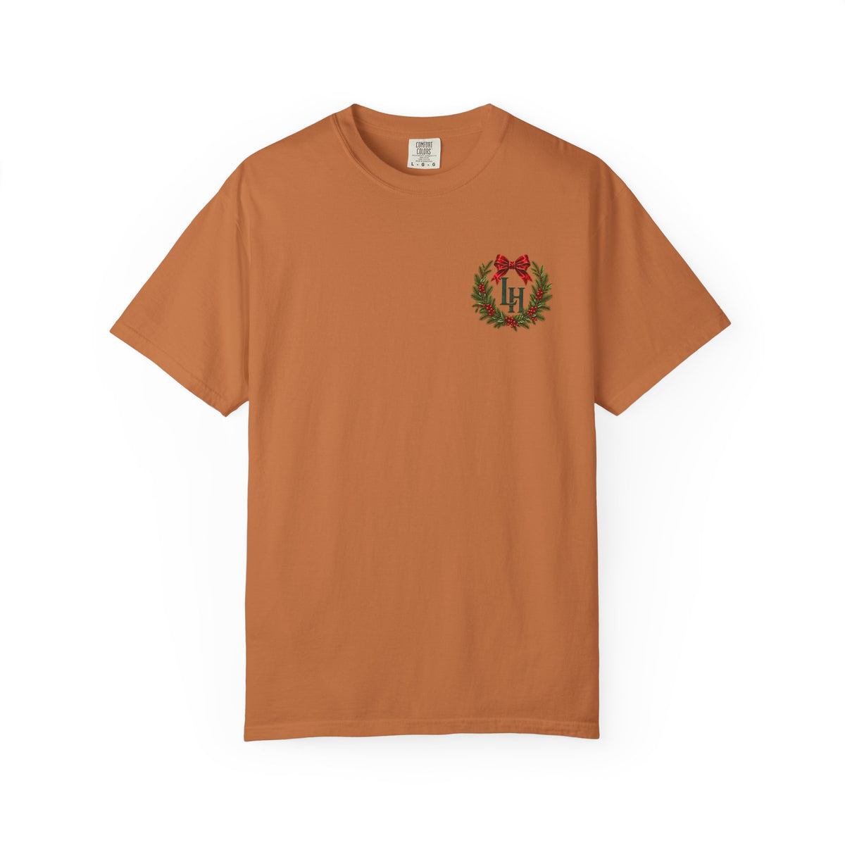 Christmas Wreath Holiday T-Shirt — "Company's Coming" Vintage House Christmas Tee