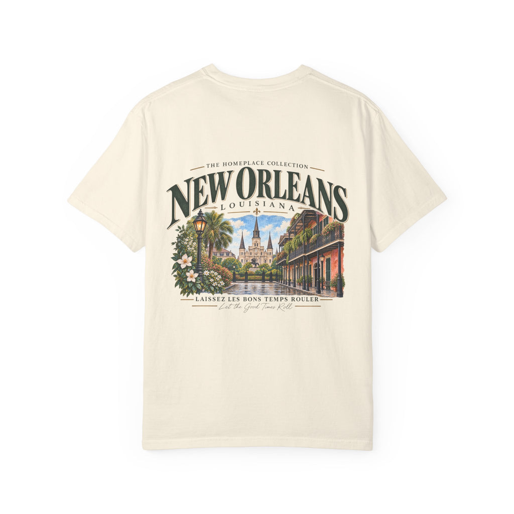 New Orleans T-Shirt - Vintage Cityscape Tee with “New Orleans Louisiana” Design