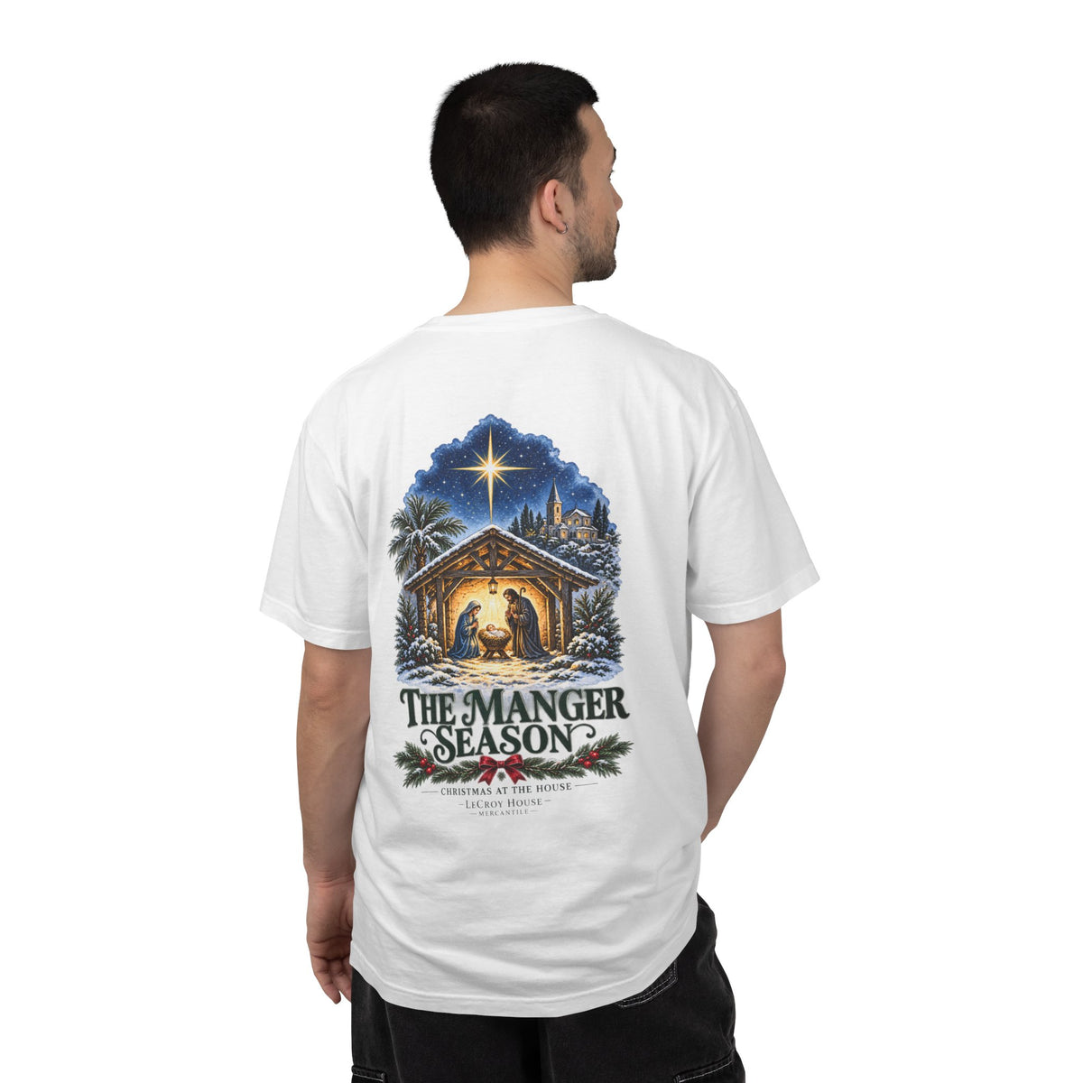 Christmas Nativity T-Shirt — "The Manger Season" Holiday Tee