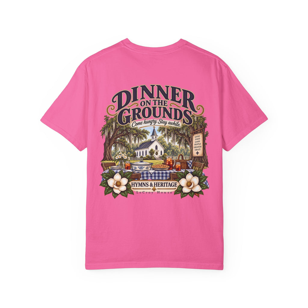 Dinner on the Grounds T-Shirt — Hymns & Heritage Southern Church Festival Tee