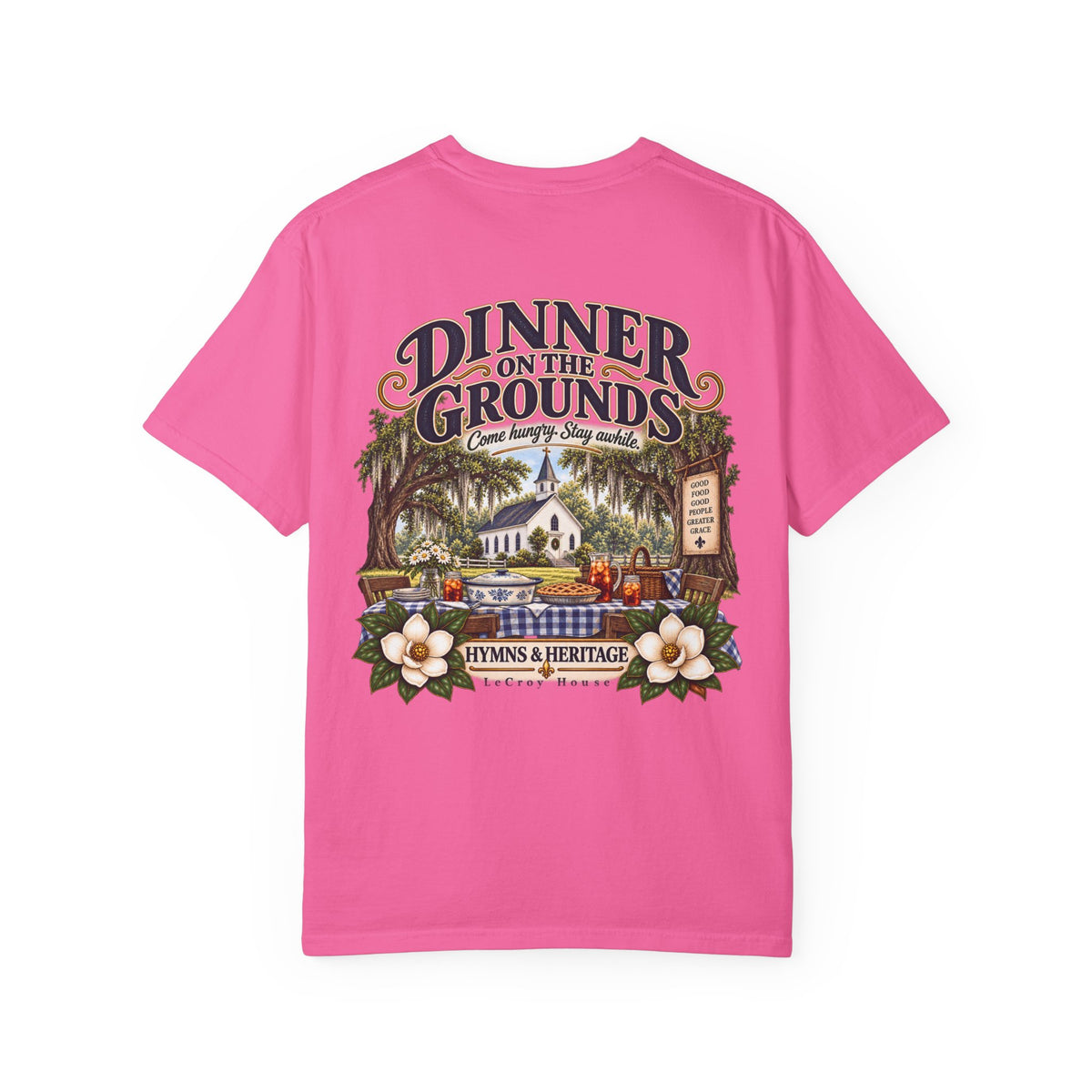 Dinner on the Grounds T-Shirt — Hymns & Heritage Southern Church Festival Tee