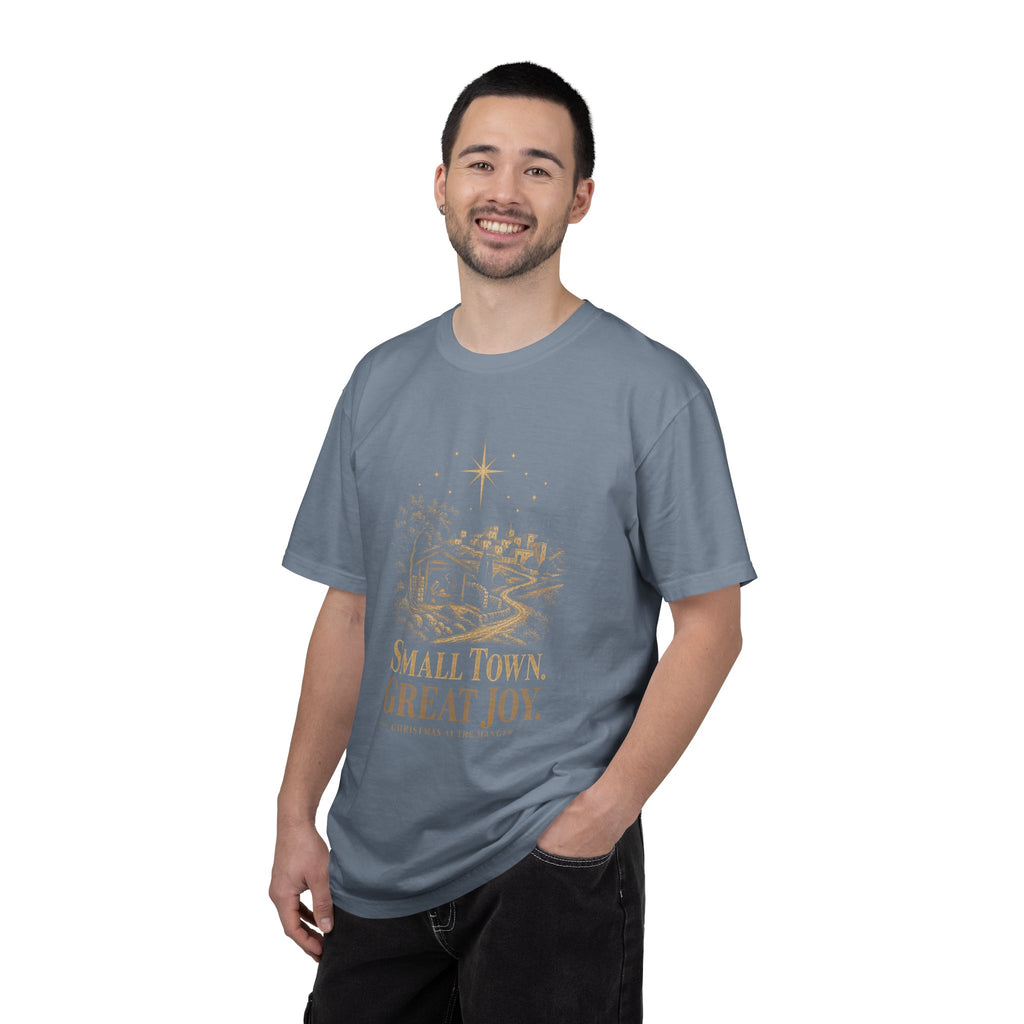 Small Town, Great Joy T‑Shirt — Vintage Christmas Holiday Tee