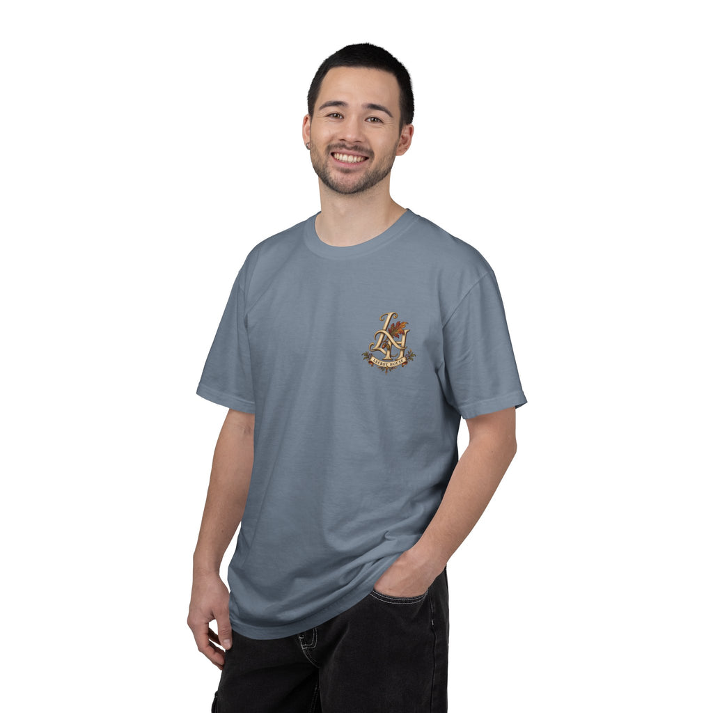 Harvest at the House Graphic T-Shirt — Fall Pumpkin Farmhouse Tee