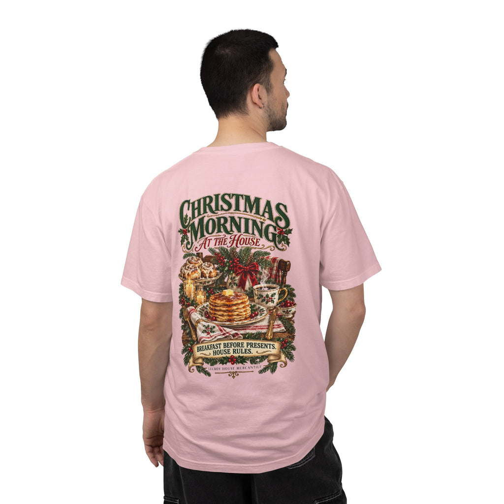 Christmas Morning Tee — Holiday Breakfast & Presents Graphic T-Shirt