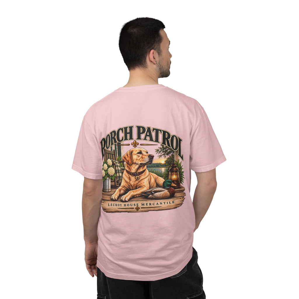 Porch Patrol Dog T-Shirt – Vintage Labrador Graphic Tee