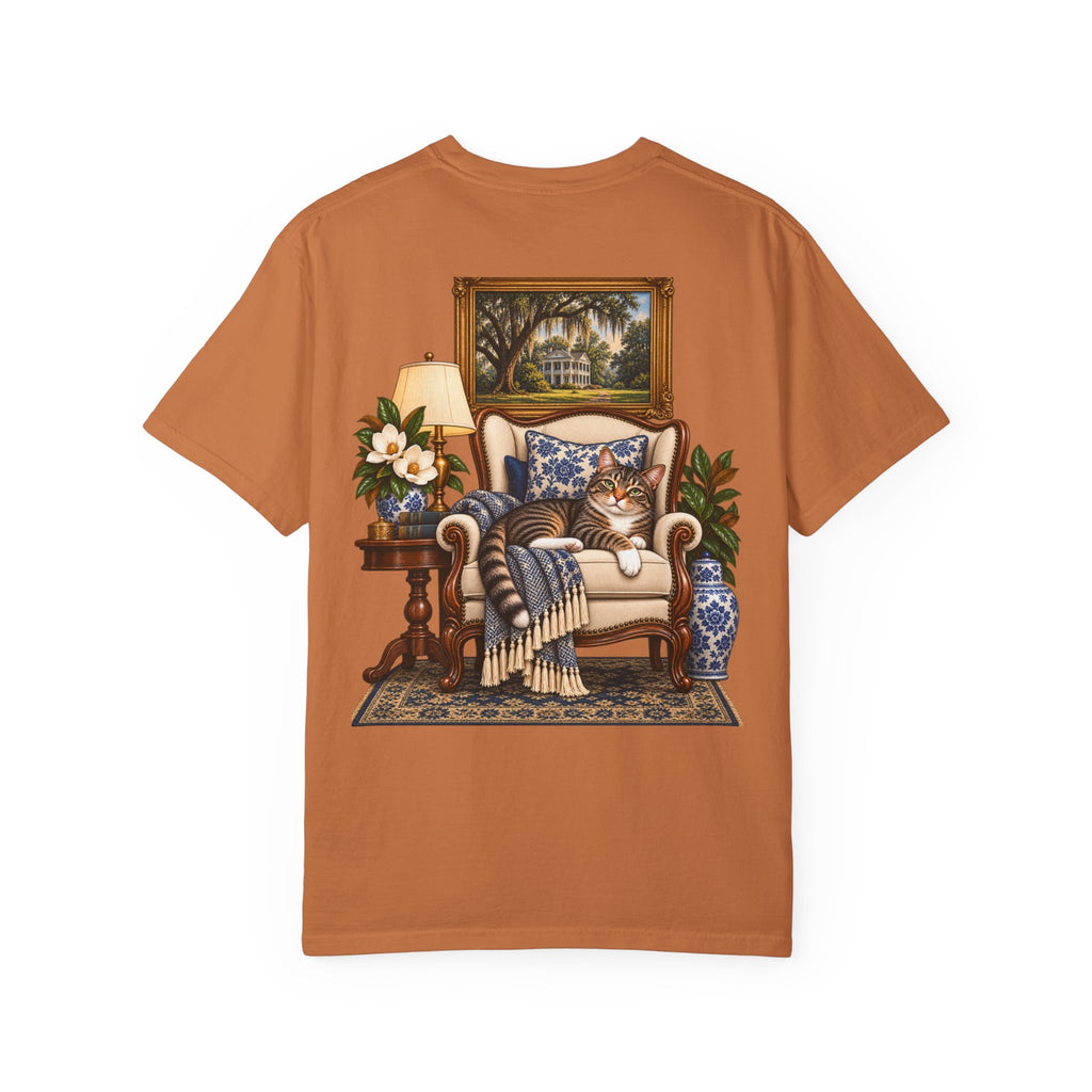 T-Shirt — Cozy Cat Lounge Graphic ("House Cat")