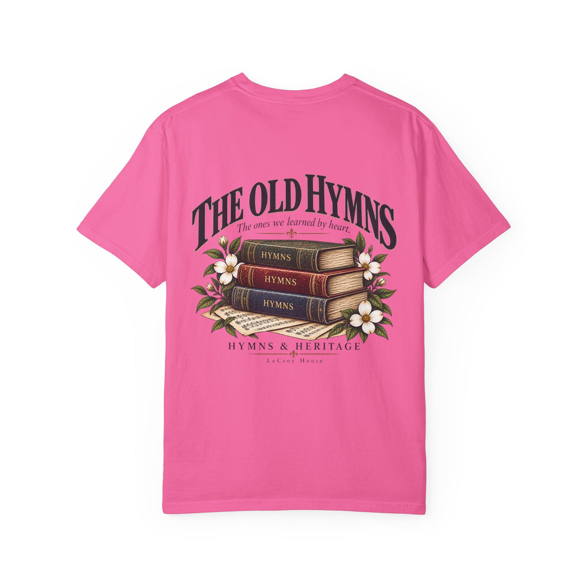 The Old Hymns T-Shirt — Vintage Hymnal Stack Christian Music Tee