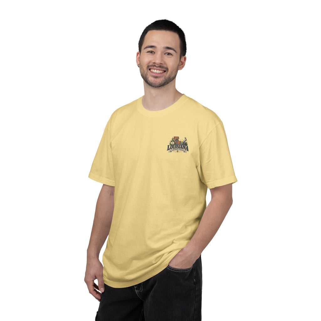 Louisiana Scenic T‑Shirt — State Souvenir Tee (Bayou, Jazz & Cajun Design)